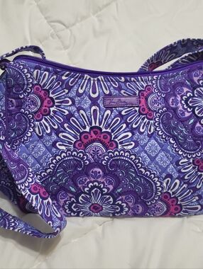 NWOT Vera Bradley Purple Floral Quilted Crossbody Bag